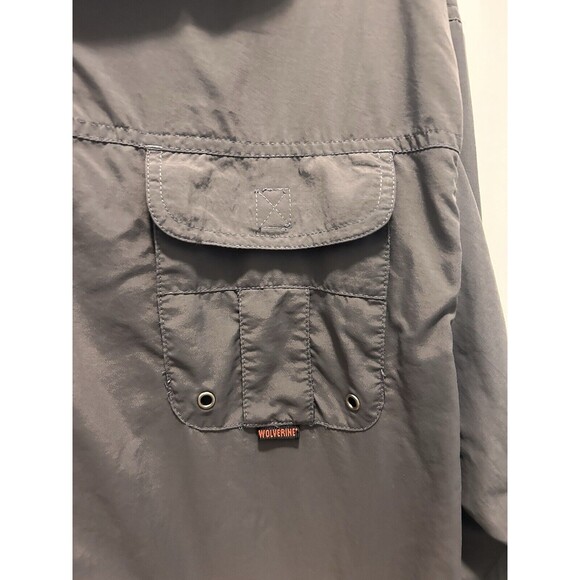 Wolverine Men Size XL Long Sleeve Button Up Fishing Style Breathable Work Shirt - Picture 5 of 8